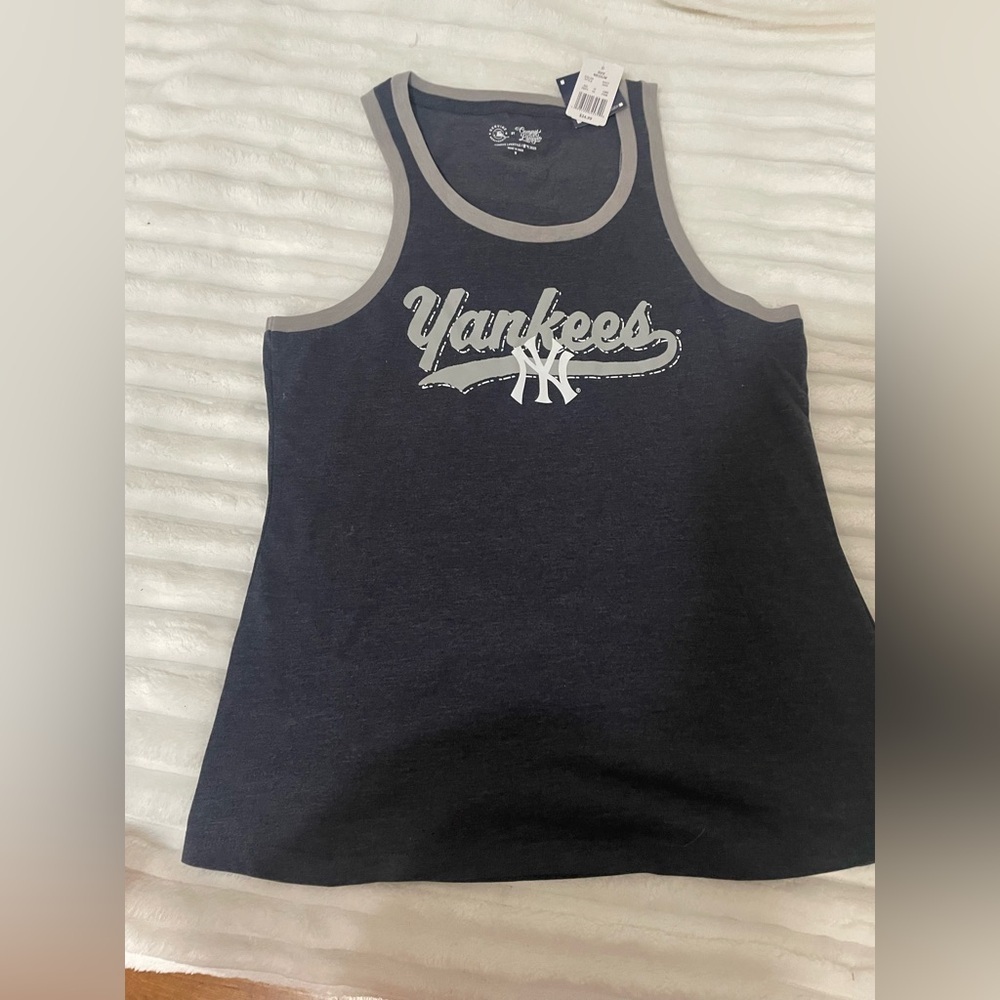 New York Yankees Black & Gray Tank Top